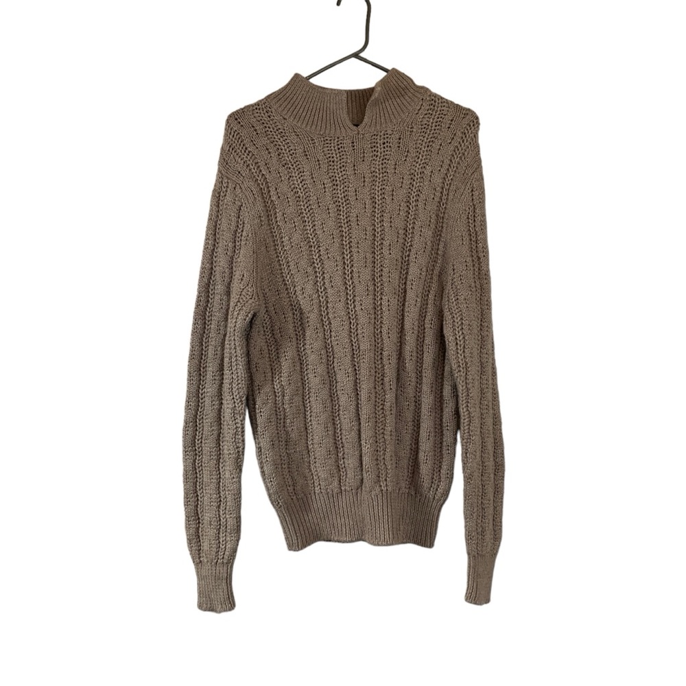 Lansky Bros. Jailhouse Rock Sweater Tan Clothier to the King Mens Size S